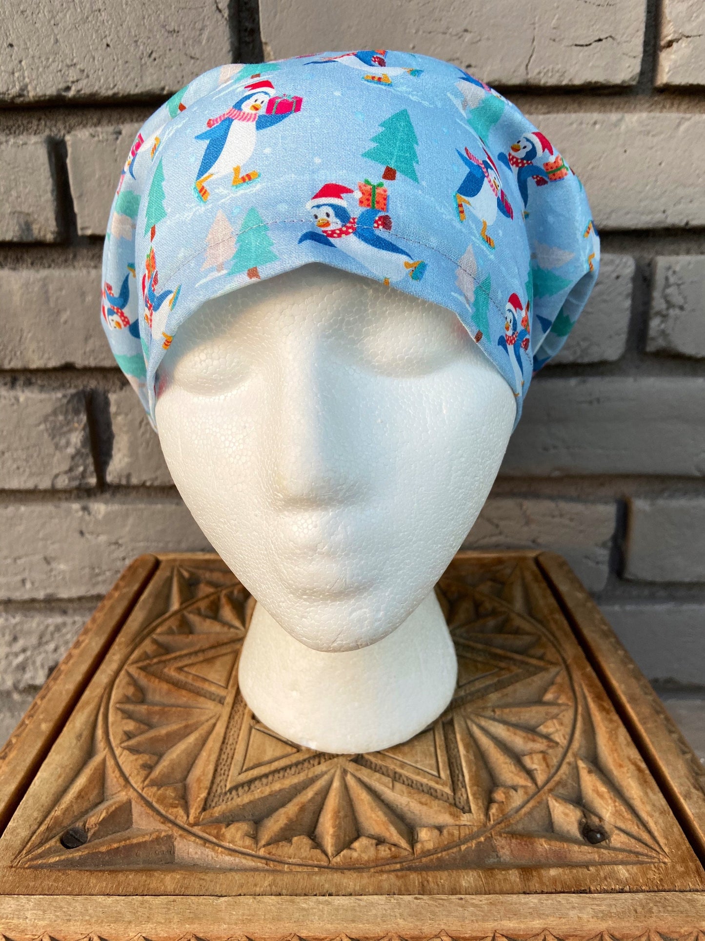 Christmas Penguin Scrub Cap | Stitchy Witch Co. - StitchyWitch