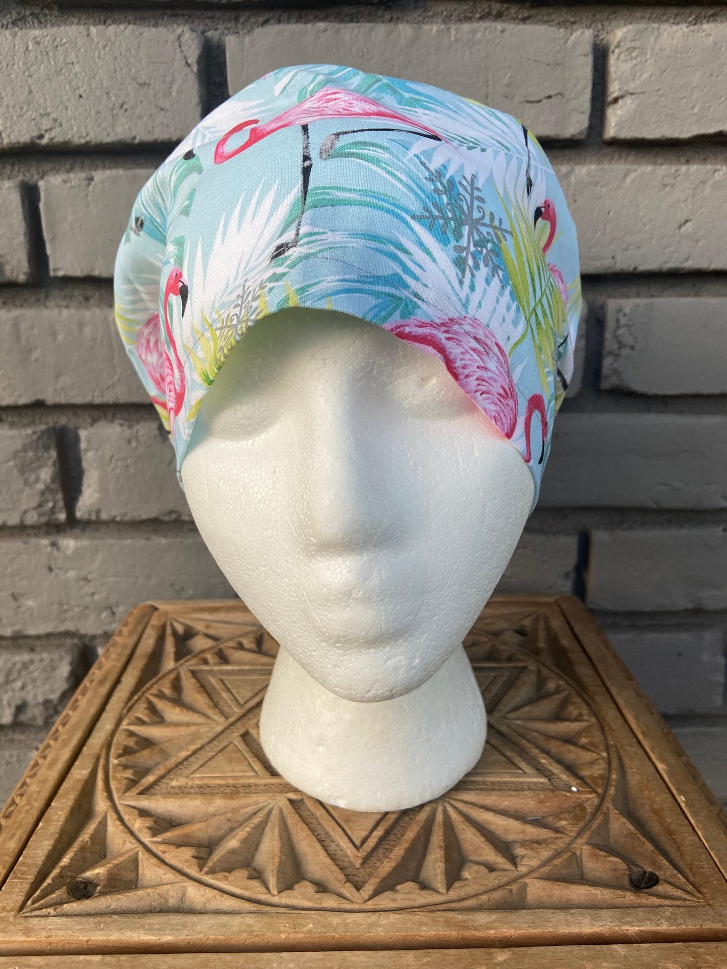 Christmas Flamingo Scrub Cap | Stitchy Witch Co. - StitchyWitch