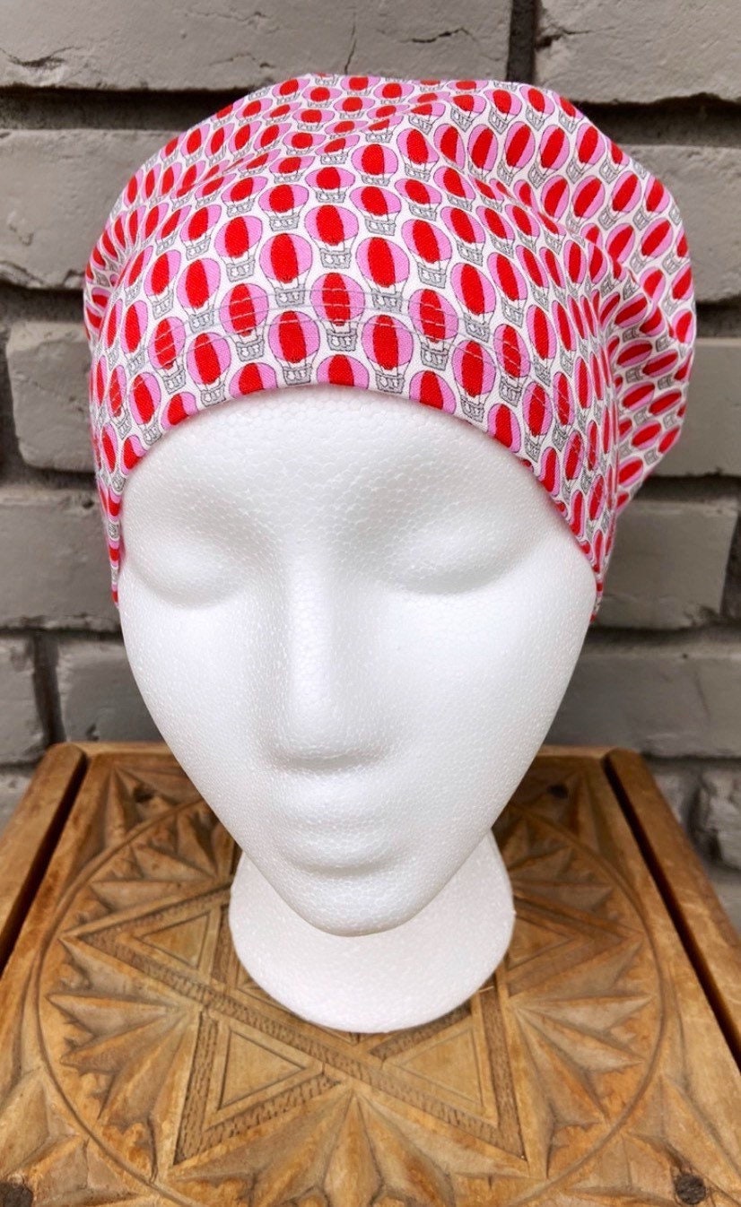 Pink Hot Air Balloon Scrub Cap | Stitchy Witch Co. - StitchyWitch