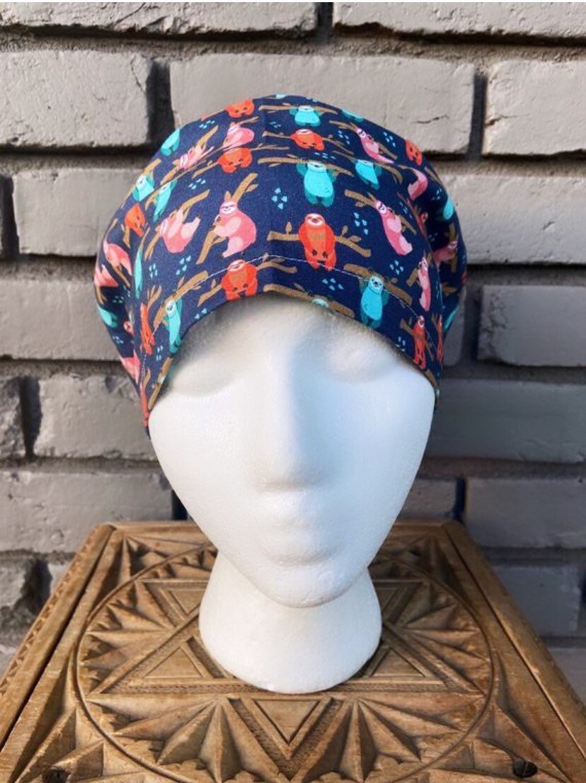 Navy Sloth Scrub Cap | Stitchy Witch Co. - StitchyWitch