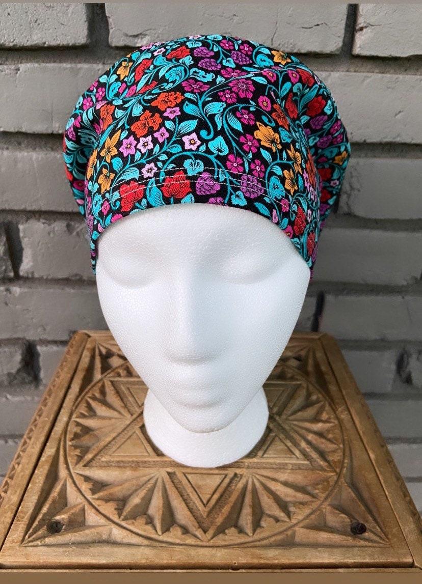 Bright Floral Scrub Cap | Stitchy Witch Co. - StitchyWitch