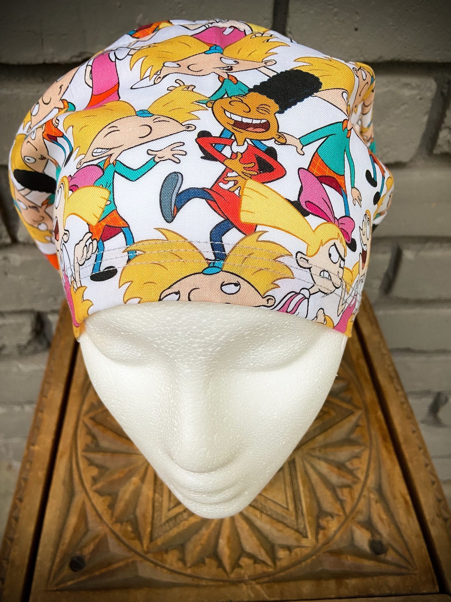 Football Head Scrub Cap | Stitchy Witch Co.