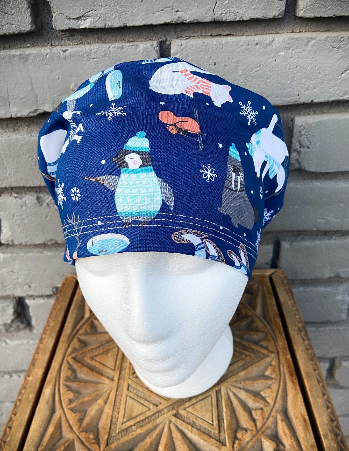 Winter Animal Scrub Cap | Stitchy Witch Co.