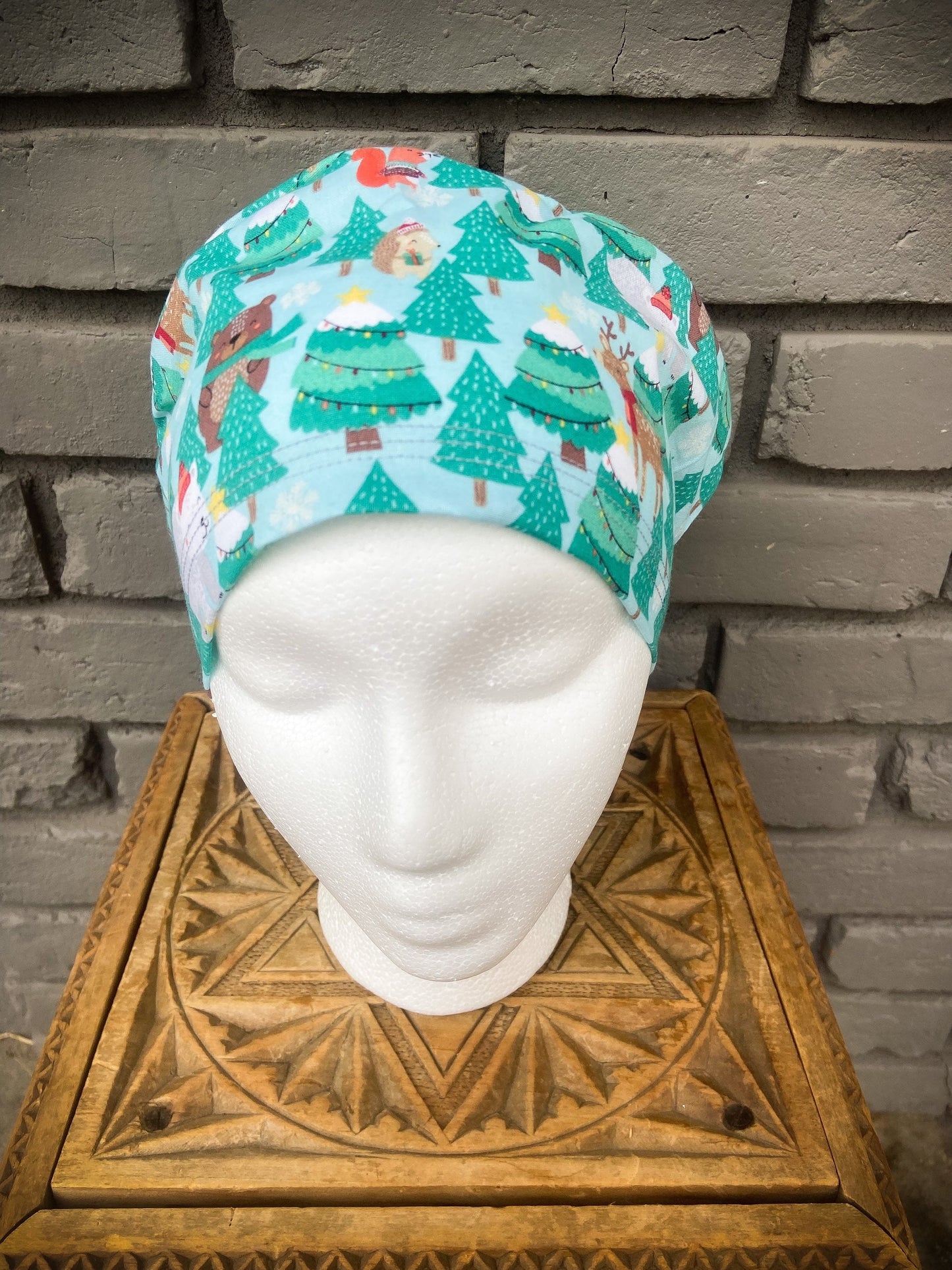 Christmas Animals Scrub Cap | Stitchy Witch Co.