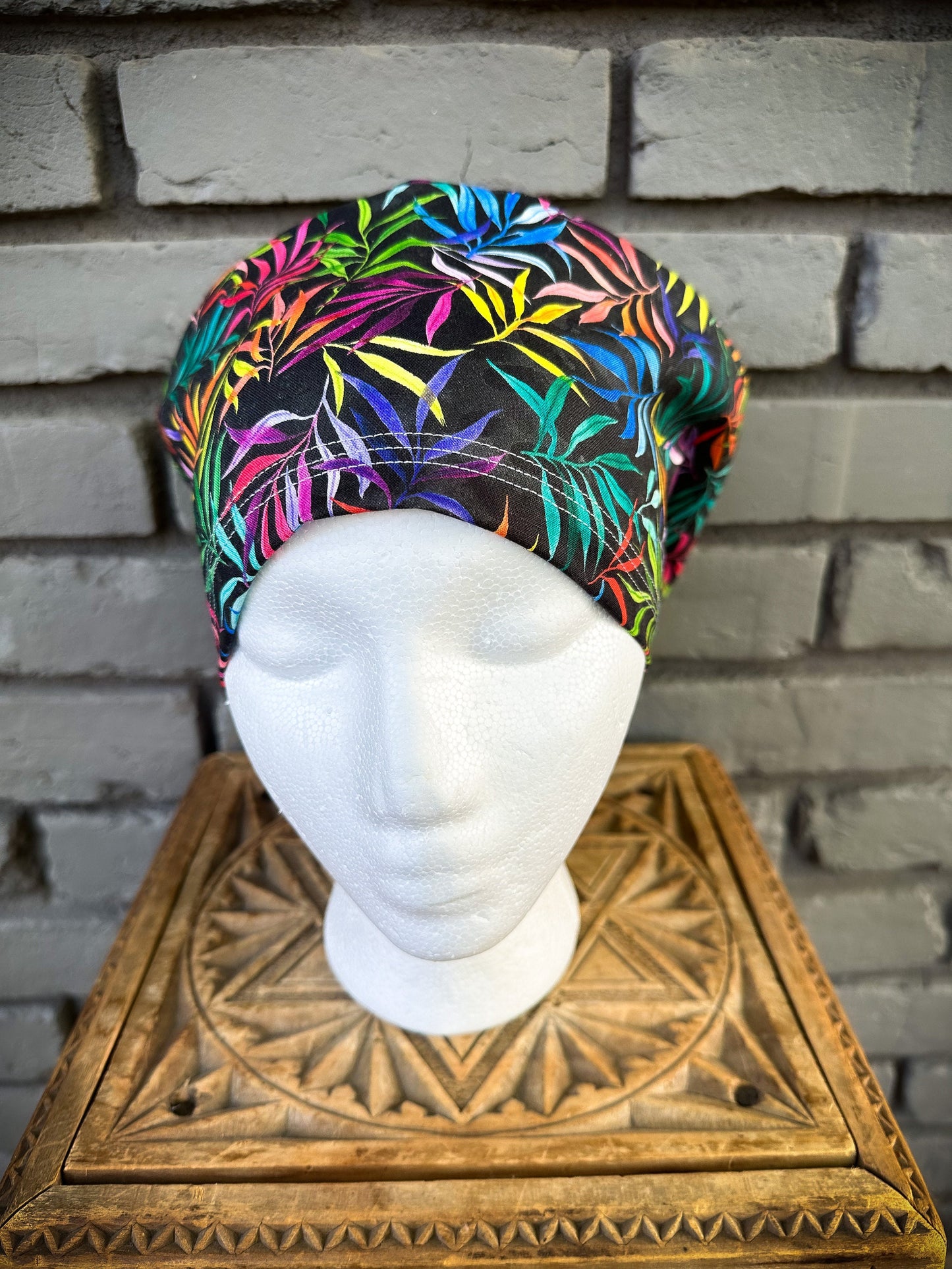 Rainbow Palms Scrub Cap | Stitchy Witch Co.