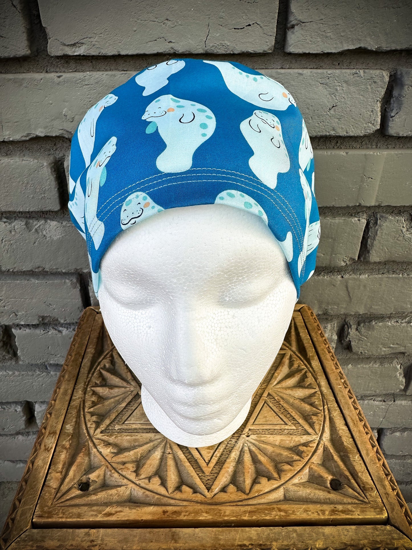 Manatee Scrub Cap | Stitchy Witch Co.