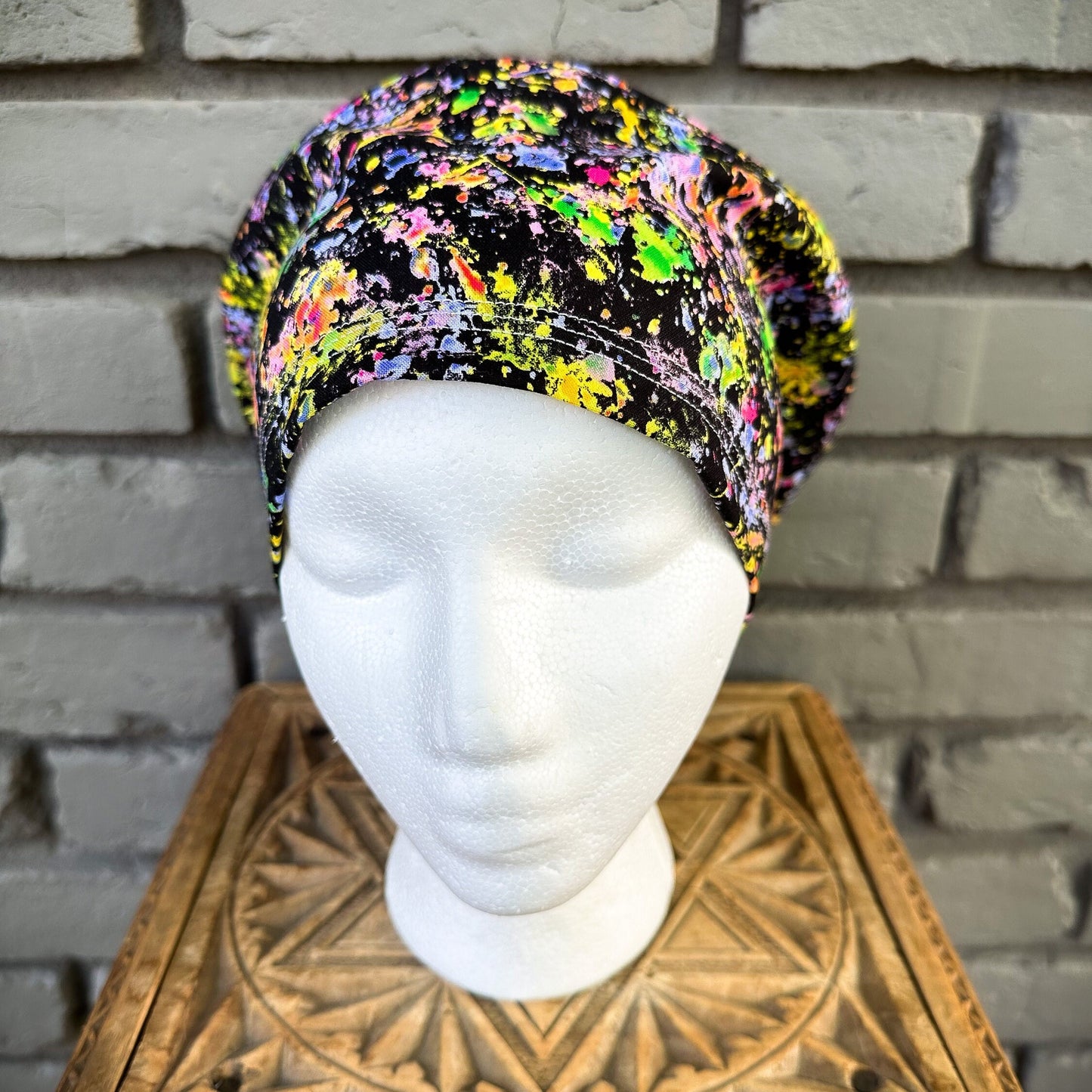 Neon Splatter Scrub Cap | Stitchy Witch Co.