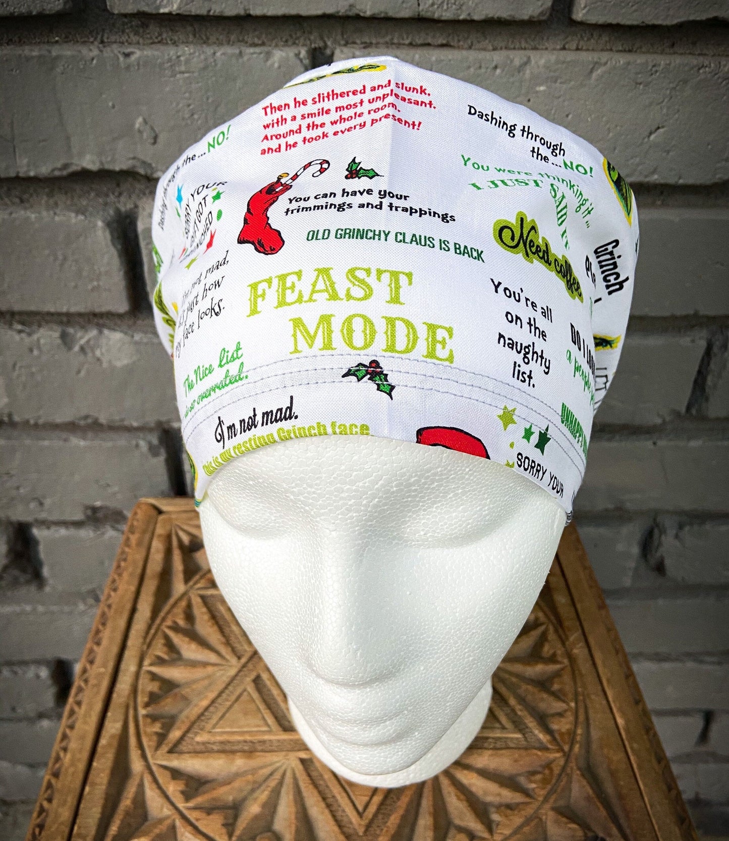 Snarky Christmas Scrub Cap | Stitchy Witch Co.