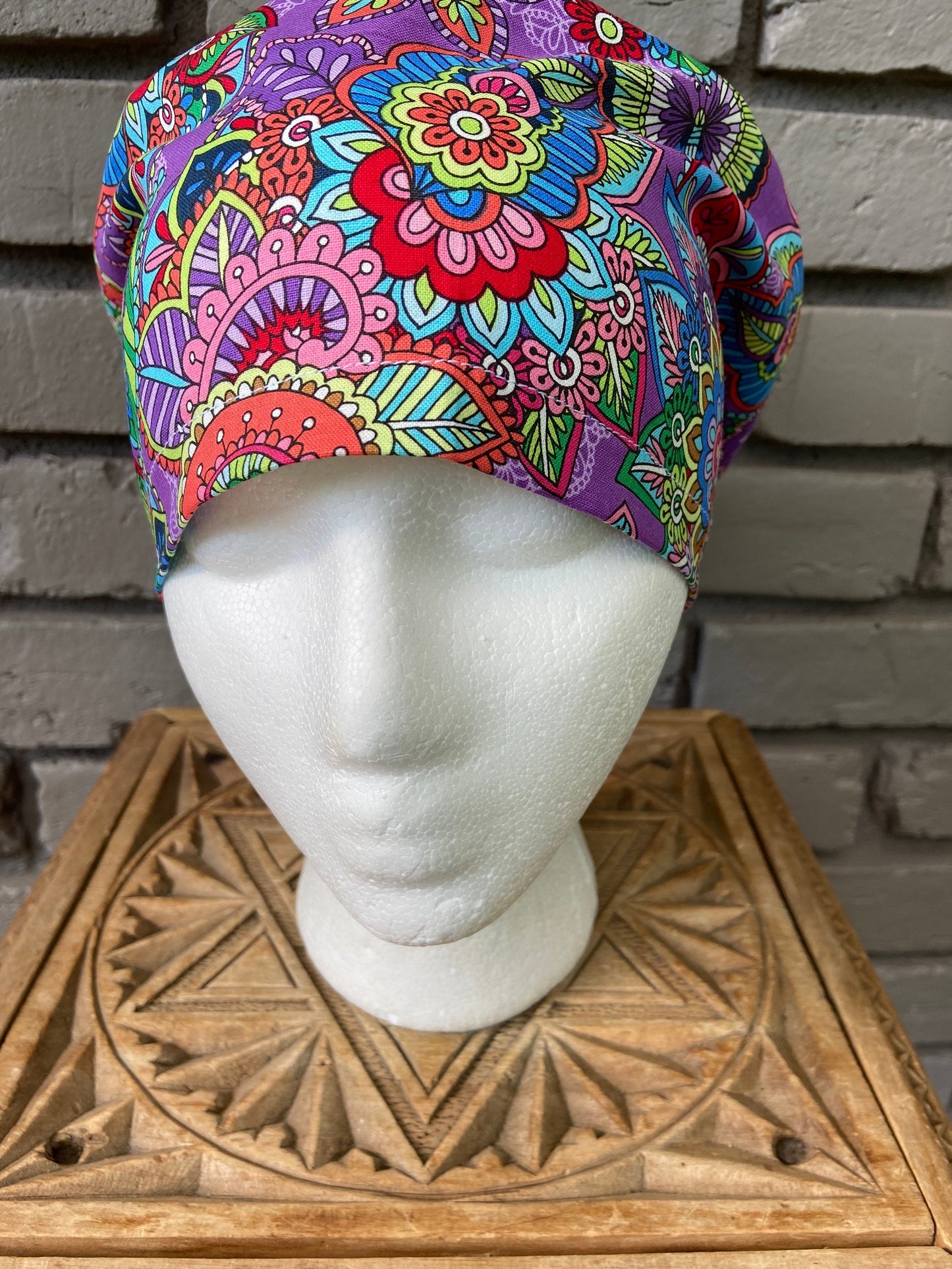 Purple Mandala Scrub Cap | Stitchy Witch Co.