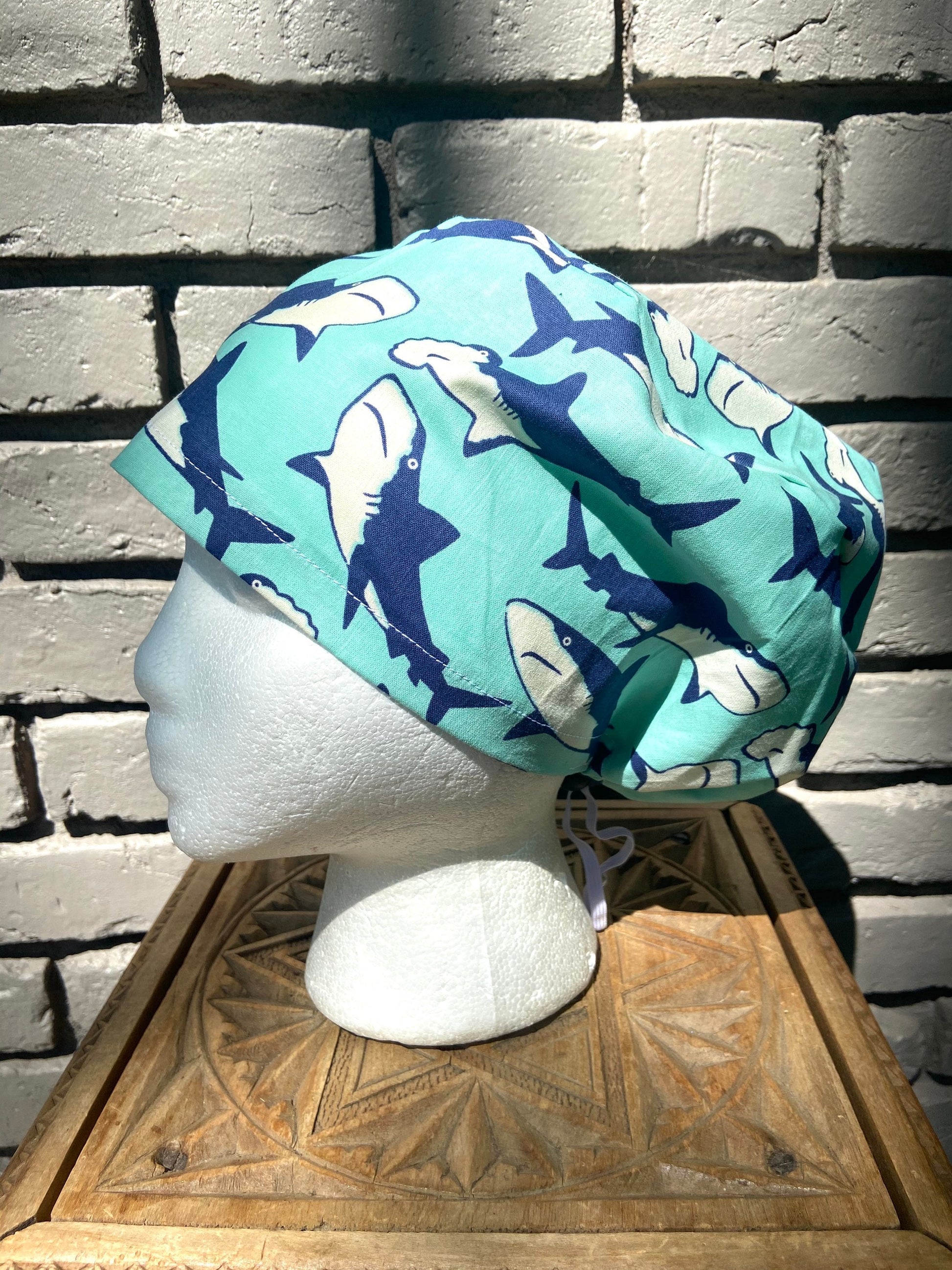 Shark Week Scrub Hat | Stitchy Witch Co. - StitchyWitch 