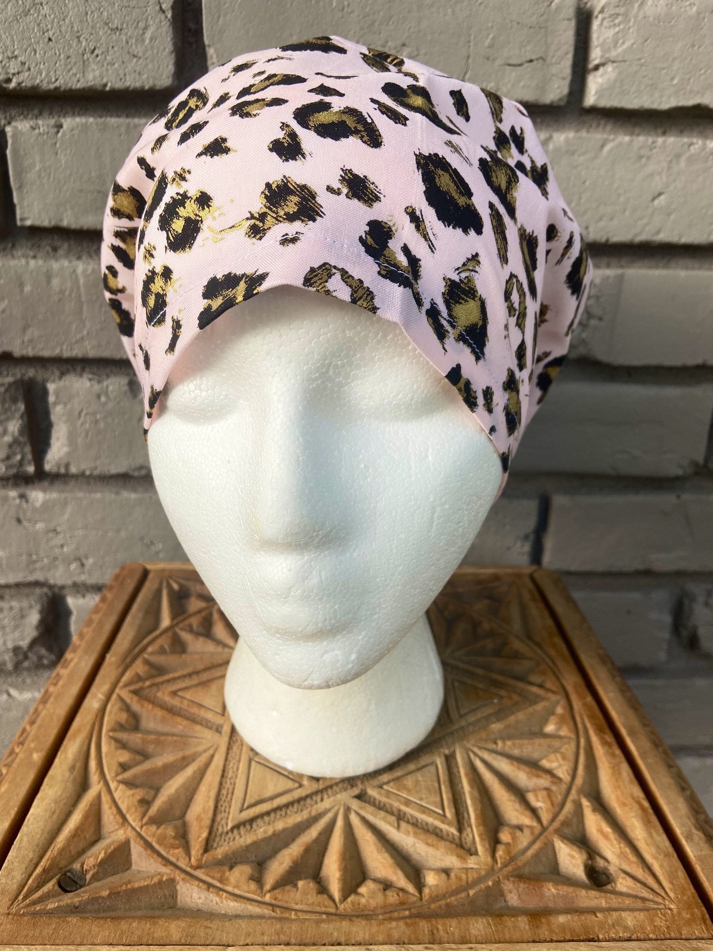 Pink and Gold Cheetah Scrub Cap | Stitchy Witch Co. - StitchyWitch 