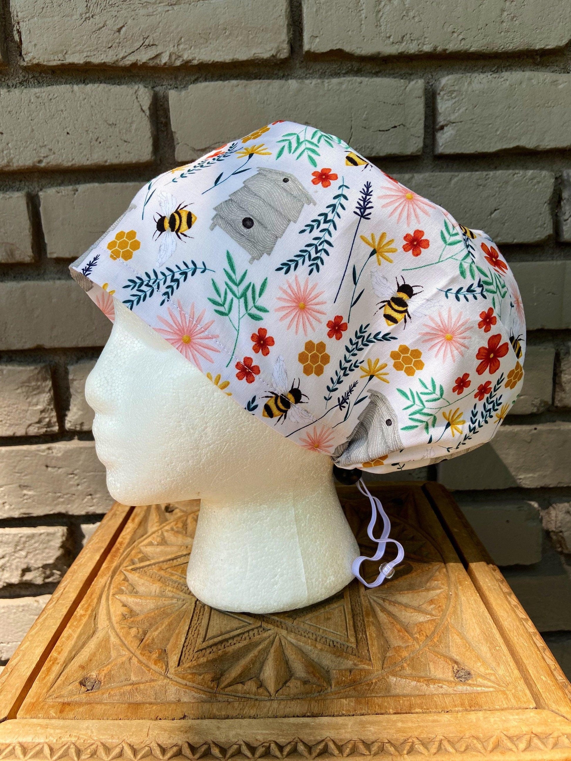 Bee Garden Scrub Cap | Stitchy Witch Co. - StitchyWitch 