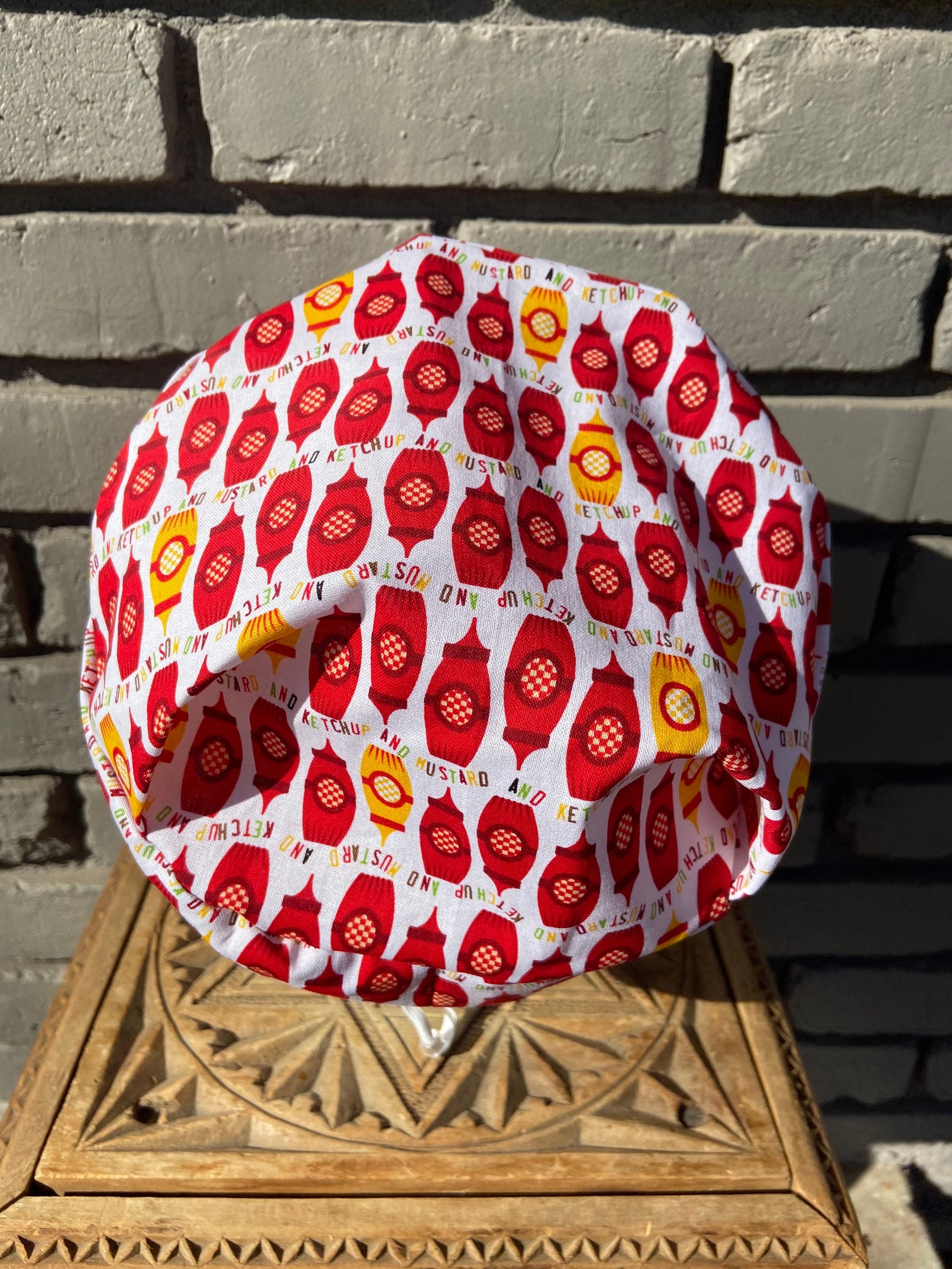 Ketchup and Mustard Scrub Cap | Stitchy Witch Co. - StitchyWitch 