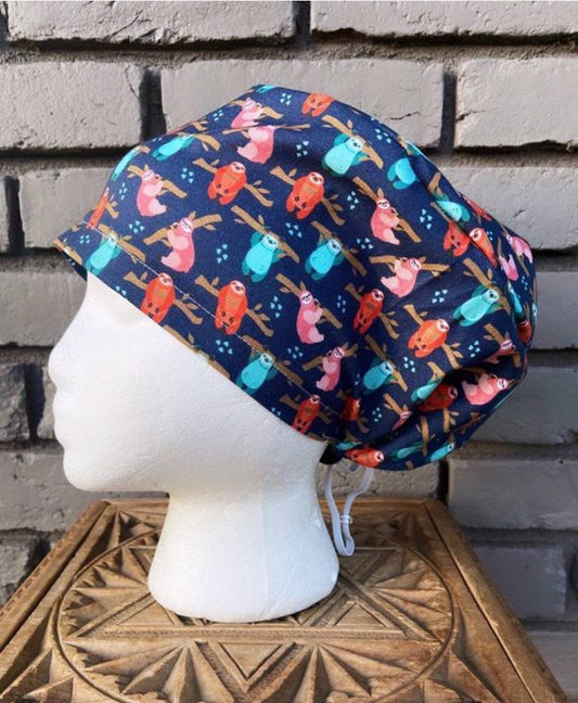 Navy Sloth Scrub Cap | Stitchy Witch Co. - StitchyWitch 