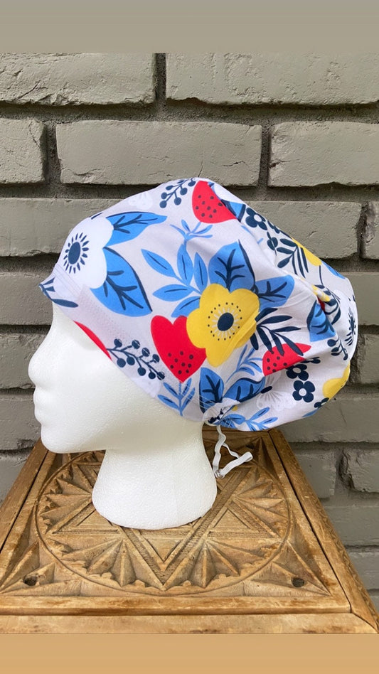 Floral Scrub Cap | Stitchy Witch Co. - StitchyWitch 