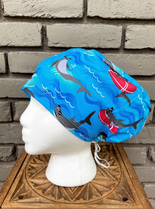 Shark Scrub Cap | Stitchy Witch Co. - StitchyWitch 