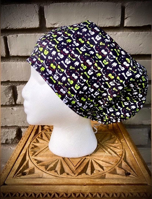 Are You Afraid of the Dark Scrub Cap | Stitchy Witch Co. - StitchyWitch 