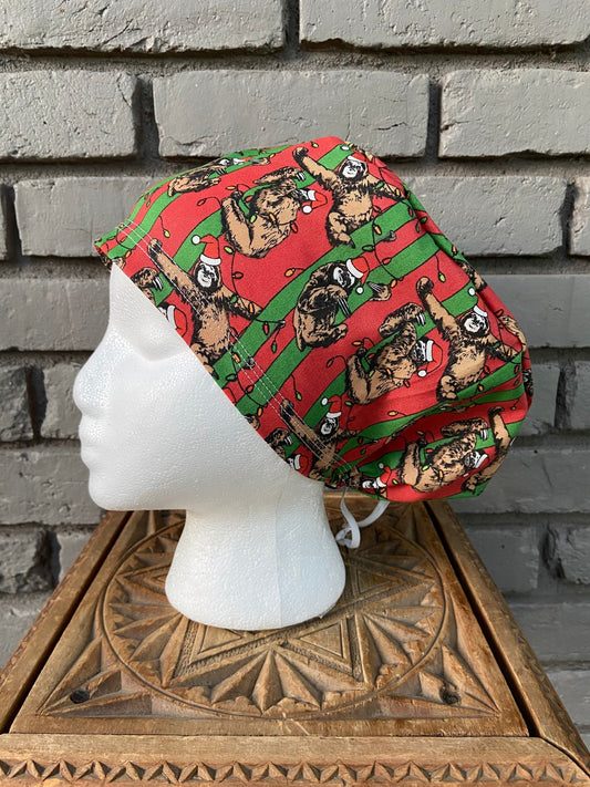 Christmas Sloth Scrub Cap | Stitchy Witch Co. - StitchyWitch 