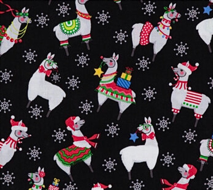 Christmas Llama Scrub Cap | Stitchy Witch Co. - StitchyWitch 