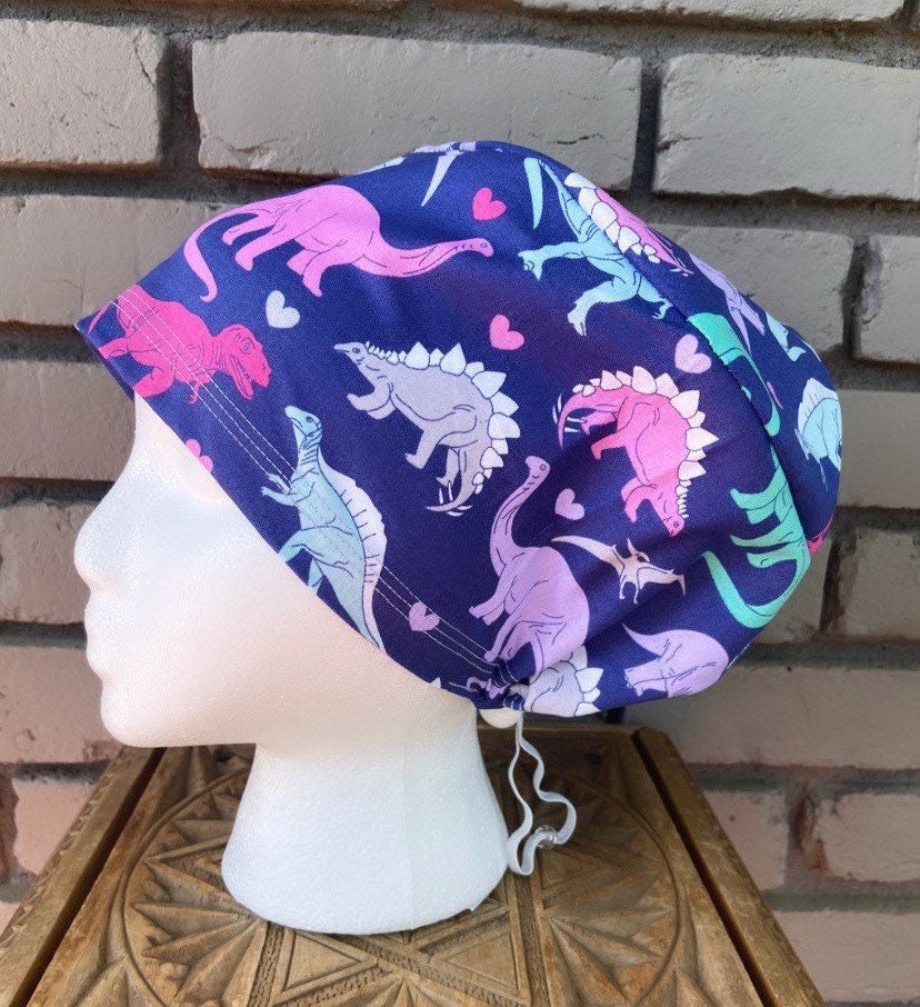 Dinosaur Scrub Hat | Stitchy Witch Co.