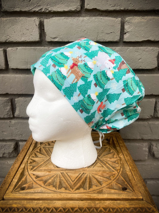 Christmas Animals Scrub Cap | Stitchy Witch Co.