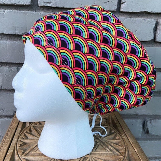 Rainbow Scrub Cap | Stitchy Witch Co.