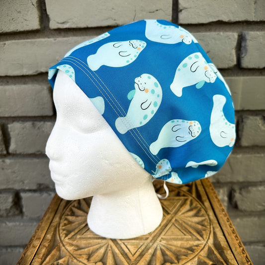 Manatee Scrub Cap | Stitchy Witch Co.