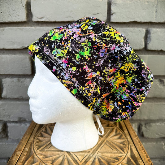 Neon Splatter Scrub Cap | Stitchy Witch Co.