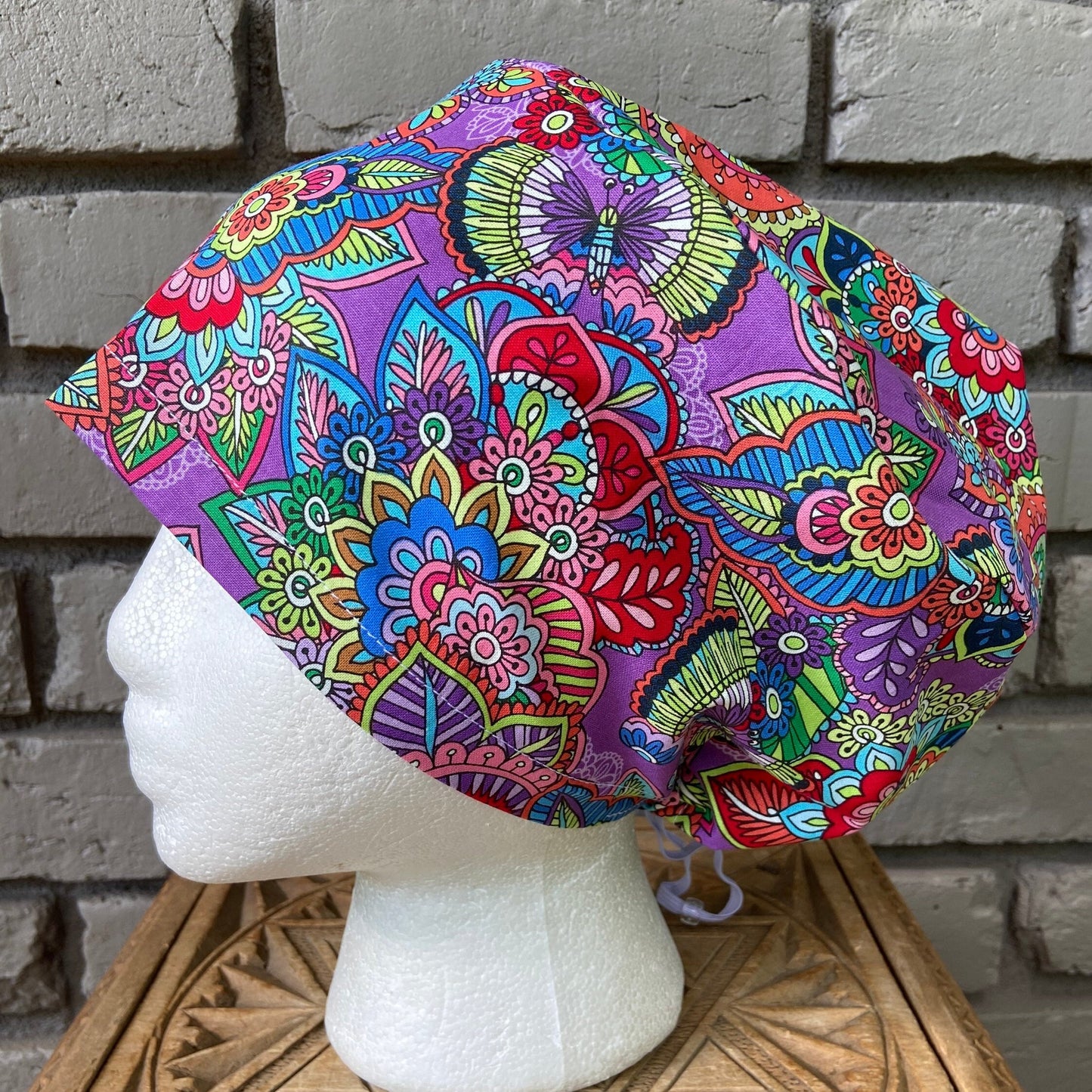 Purple Mandala Scrub Cap | Stitchy Witch Co.