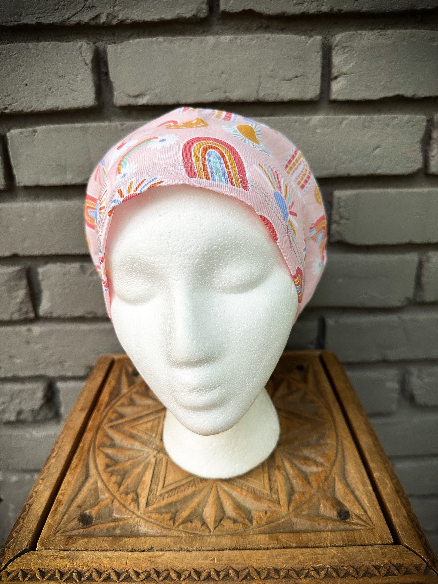 Retro Rainbow Scrub Cap | Stitchy Witch Co.