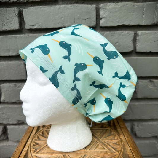 Narwhal Scrub Cap | Stitchy Witch Co.