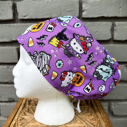 Halloween Kitty Scrub Cap | Stitchy Witch Co.