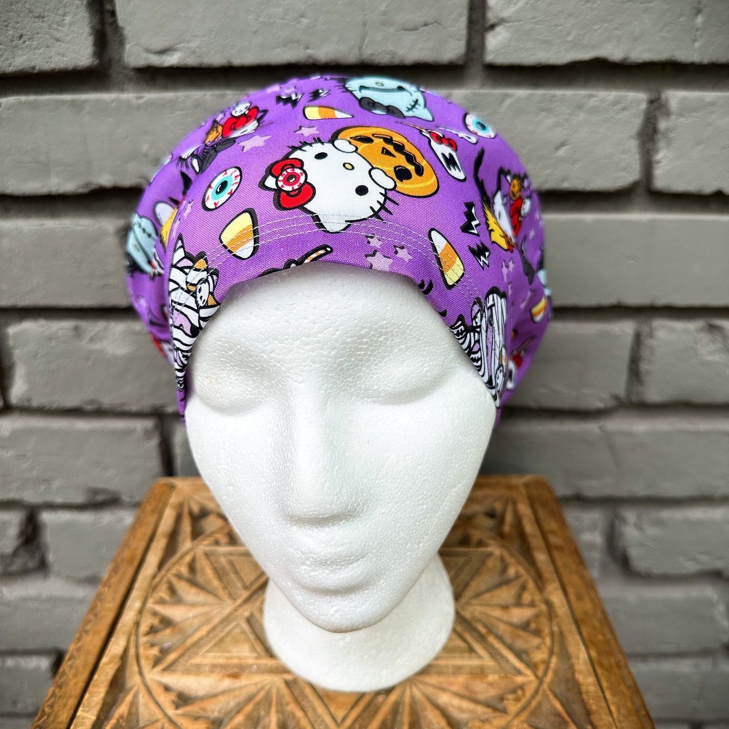 Halloween Kitty Scrub Cap | Stitchy Witch Co.